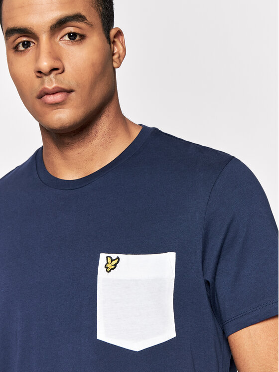 Lyle & Scott Lyle & Scott Marškinėliai Contrast Pocket TS831VOG Tamsiai mėlyna Regular Fit