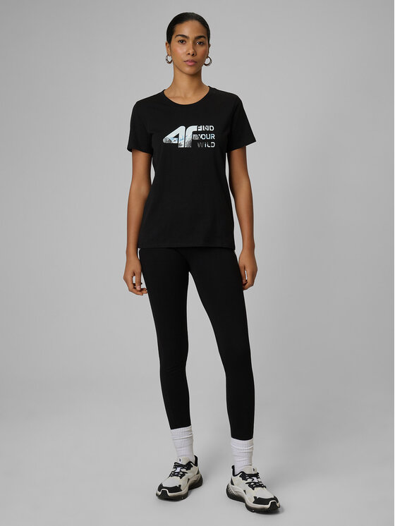 4F 4F Legginsy COZY Czarny Slim Fit