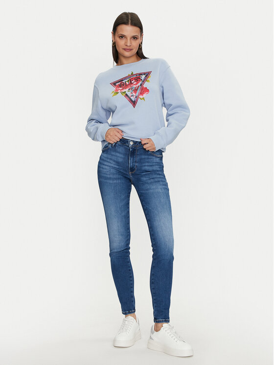 Guess Guess Sweatshirt W4YQ26 K9Z21 Himmelblau Regular Fit