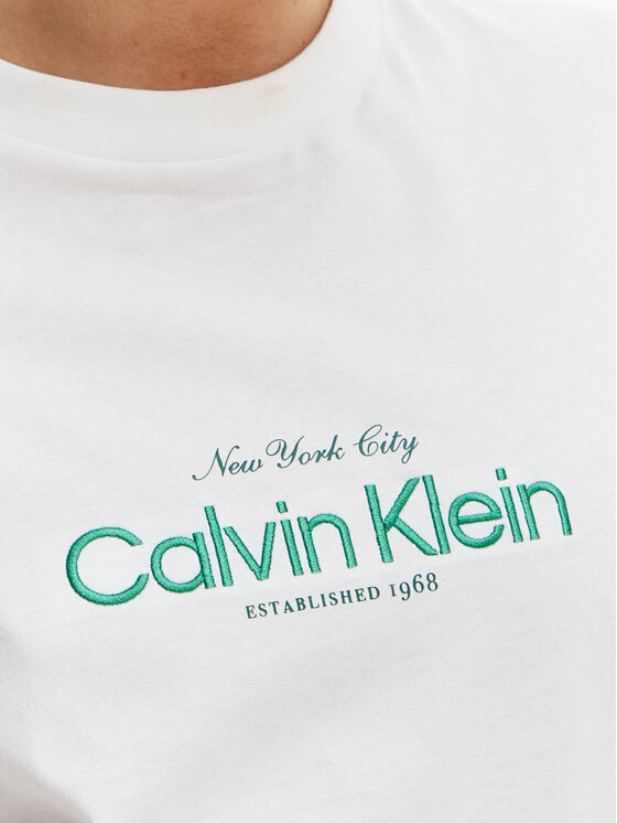Calvin Klein Jeans Calvin Klein Jeans Póló NYC Logo LV047F810G Fehér Classic Fit