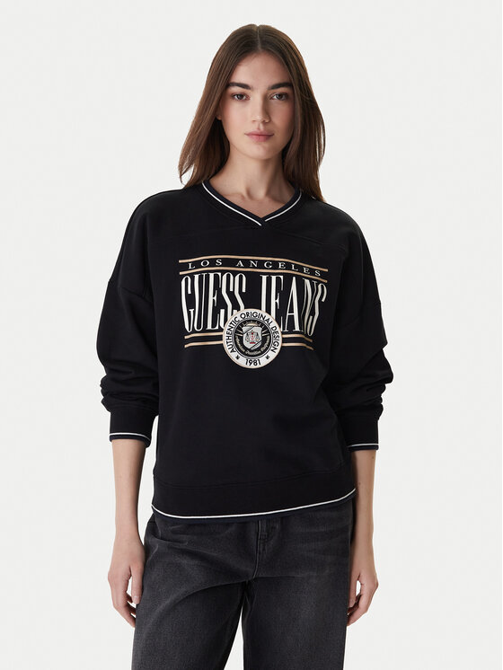 Guess Jeans Guess Jeans Mikina W6RQ09 K68I4 Černá Oversize