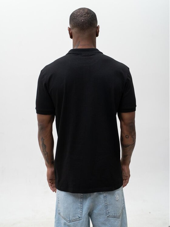Jigga Wear Jigga Wear Polo Klasyczna z koroną 131166 Czarny Regular Fit