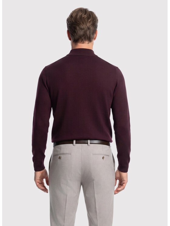 Pako Lorente Pako Lorente Sweter P26WB-2X-004 Bordowy Classic Fit
