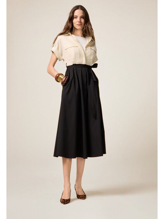 Oltre Oltre Vestito da giorno 7406J000809N0R2 Nero A-Line Fit