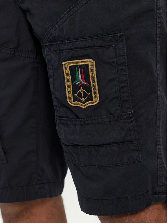 Aeronautica Militare Aeronautica Militare Bermuda Bermuda Anti-G in gabardina Blu Regular Fit
