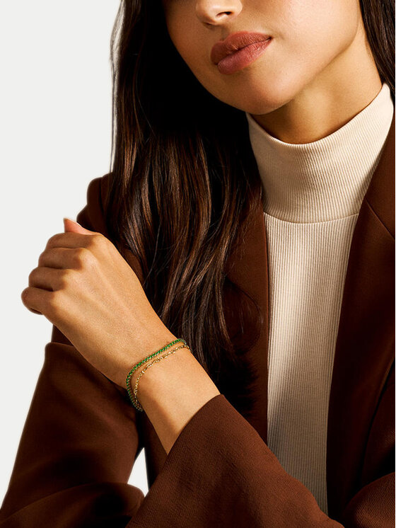 Fossil Fossil Armband Heritage D-Link Glitz JA7272710 Goldfarben