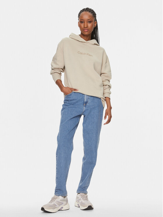 Calvin Klein Calvin Klein Суитшърт Hero Logo K20K205449 Бежов Regular Fit