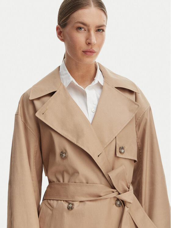 Calvin Klein Calvin Klein Trenčkot LV044C501G Béžová Regular Fit