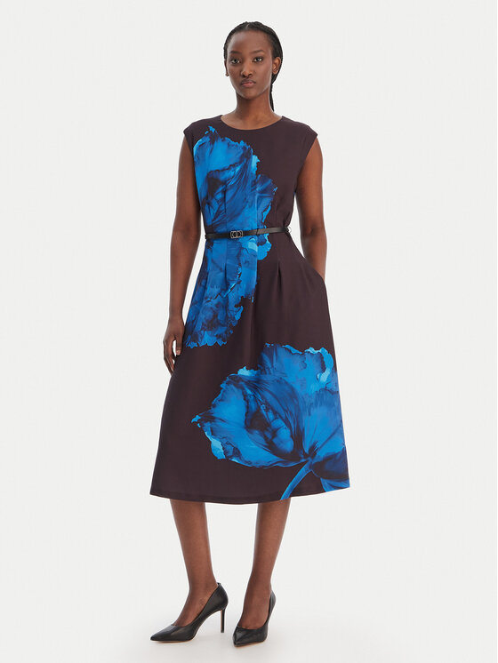 DKNY DKNY Koktejlové šaty DD5N3J04 Čierna Regular Fit