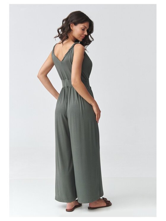 Makadamia Makadamia Kombinezon M925 Zielony Loose Fit