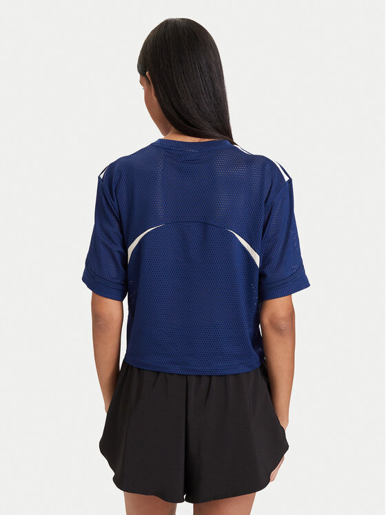 adidas adidas Techniniai marškinėliai Hyperglam 3-Stripes Color Block KQ5753 Mėlyna Loose Fit