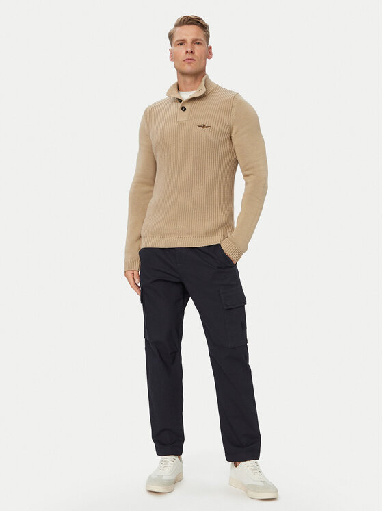 Aeronautica Militare Aeronautica Militare Kampsun 262MA1572UL00409 Beež Regular Fit