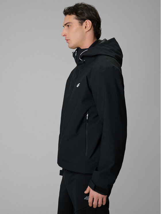 4F 4F Kurtka przejściowa MIDSHOP TEXTILE Czarny Regular Fit