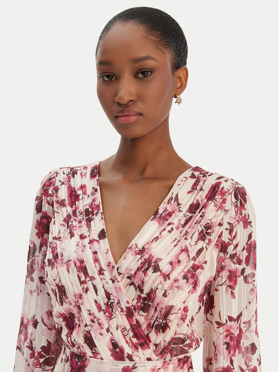 Guess Guess Vakarinė suknelė W6RK39 WJ712 Écru Regular Fit