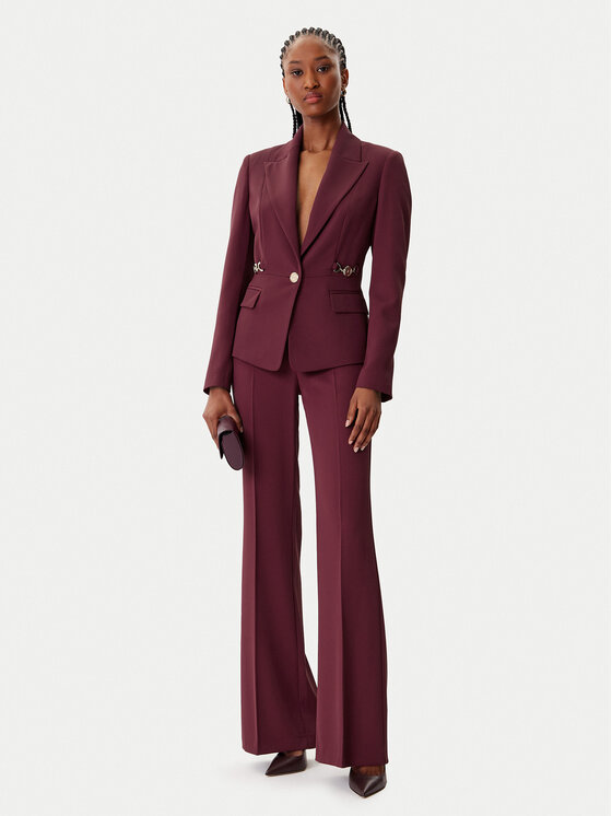 Artigli Artigli Hlače iz tkanine ACPA002994 Bordo rdeča Regular Fit
