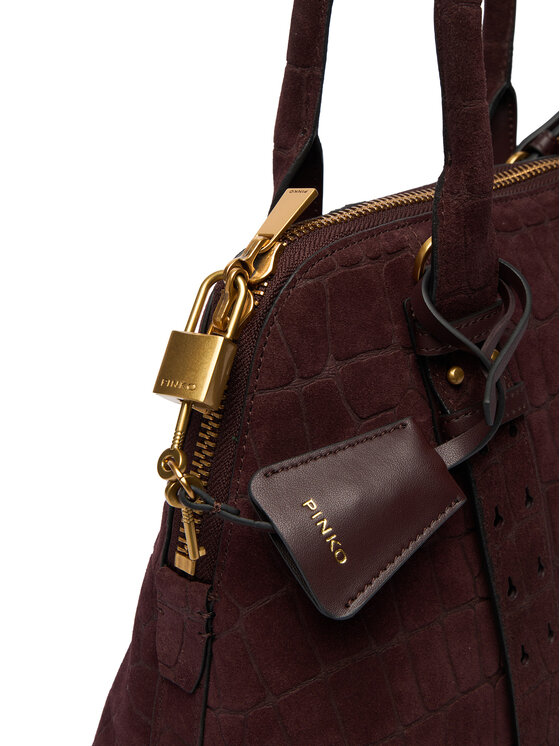 PINKO PINKO Дамска чанта Bowling Bag Medium AI 25-26 PLTT 105906 A2YW Бордо