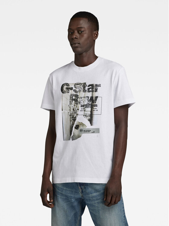 G-Star Raw Tricou HQ D23899-C336-110 Alb Regular Fit