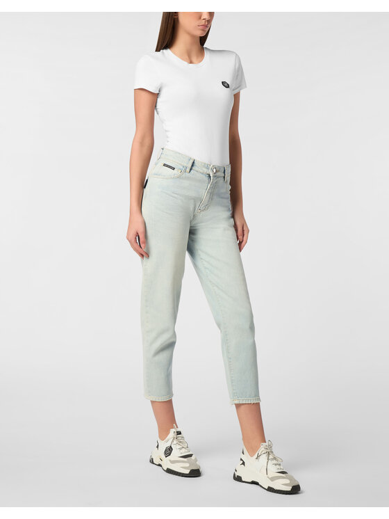 PHILIPP PLEIN PHILIPP PLEIN Jeansy 24897 Niebieski Mom Fit