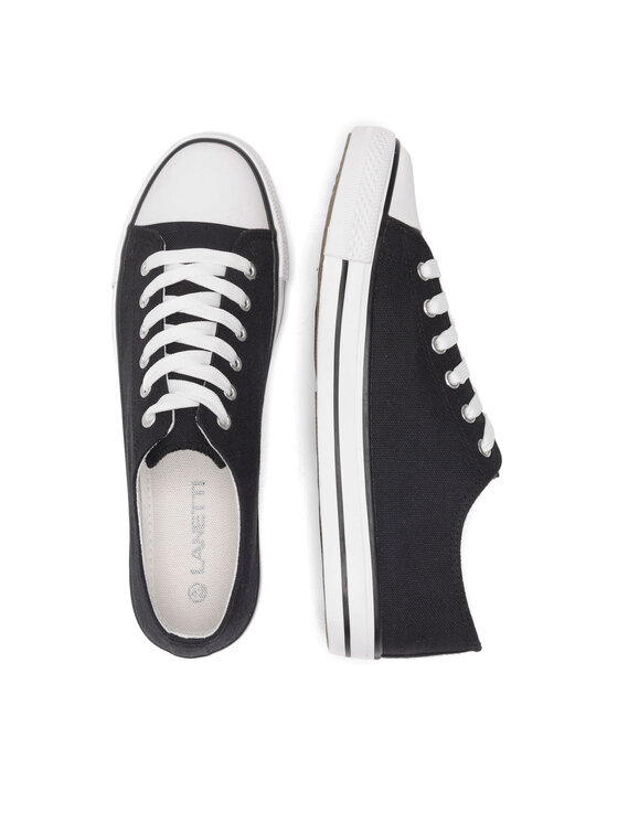 Lanetti Lanetti Sneakers aus Stoff MSS20503-01A Schwarz