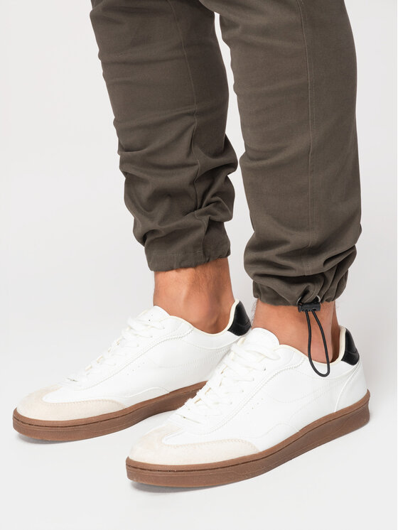 Ombre Ombre Spodnie cargo P1516 Szary ciemny Regular Fit