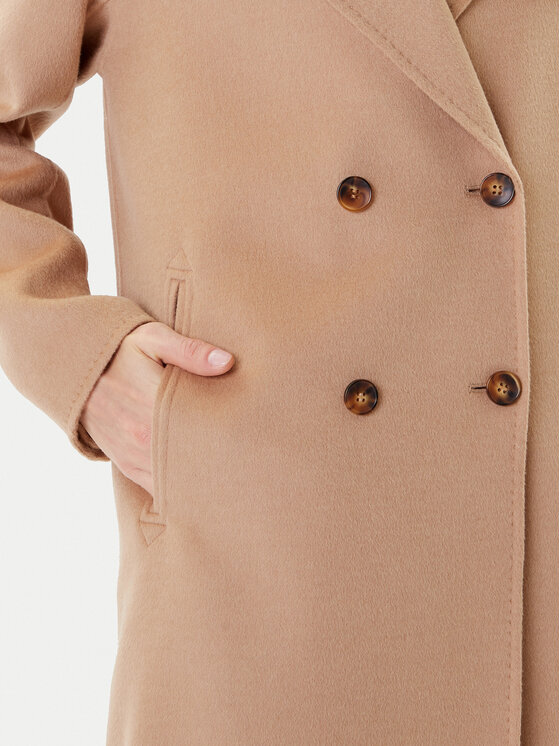Marella Marella Cappotto di lana Good 2523016031 Beige Regular Fit