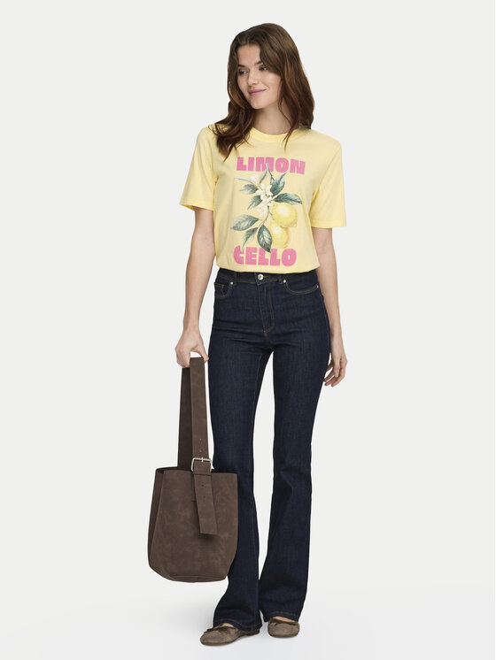 ONLY ONLY Póló Lucy 15367829 Sárga Regular Fit