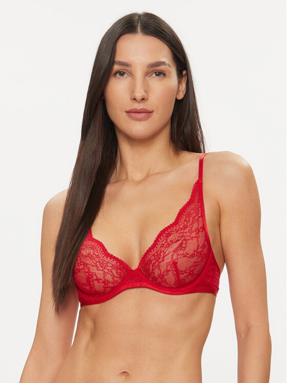 Hunkemöller Reggiseno Bralette Isabelle Up 184808 Rosso, taglia : 85D