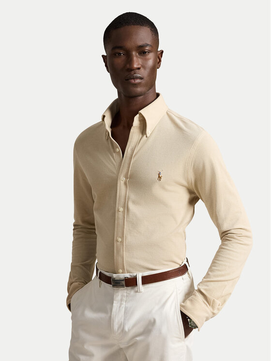 Polo Ralph Lauren Polo Ralph Lauren Srajca 710P03967502 Svetlo bež Slim Fit