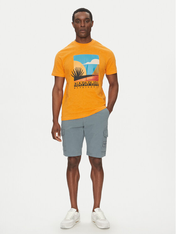 Napapijri Napapijri T-Shirt S-Arbia NP0A4IE3 Oranžová Regular Fit