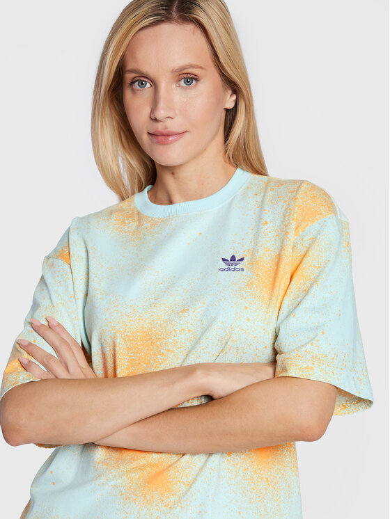 T-shirt Allover Print HL6598 Arancione Loose Fit