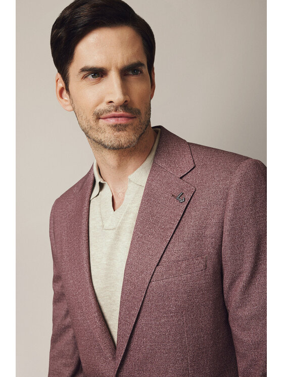 Lancerto Lancerto Marynarka Glorenza MA131225000013 Bordowy Slim Fit