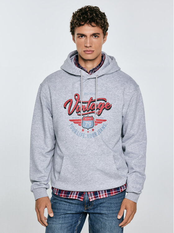 BIG STAR BIG STAR Bluza LUKA Szary Comfort Fit