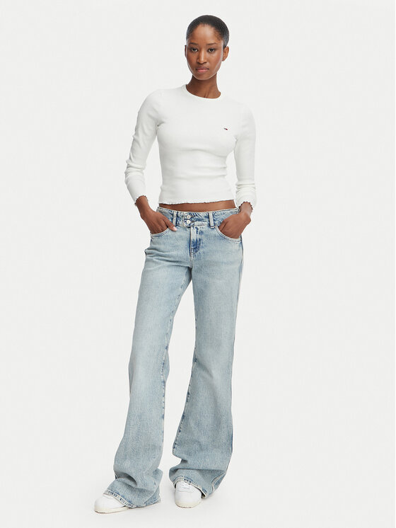 Tommy Jeans Tommy Jeans Majica DW0DW22783 Bijela Slim Fit