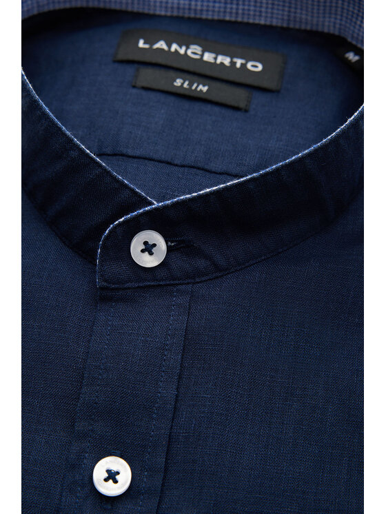 Lancerto Lancerto Koszula Faith KO073124000015 Granatowy Slim Fit