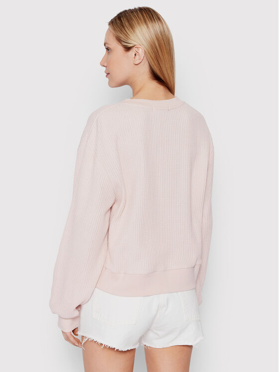 Vans Sweatshirt Laid Back Henley VN0A5LKB Rosa Relaxed Fit Modivo