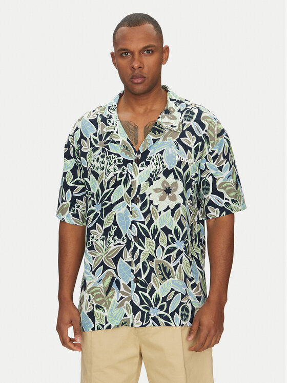 HUGO Košeľa Beach 50540065 Tmavomodrá Regular Fit
