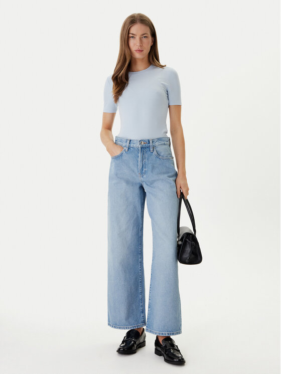 Calvin Klein Calvin Klein Majica LV044D246G Svetlo modra Slim Fit