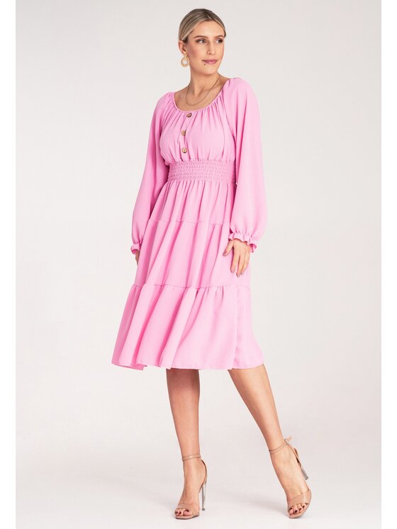 FIGL FIGL Sukienka codzienna M1169 Różowy A-Line Fit