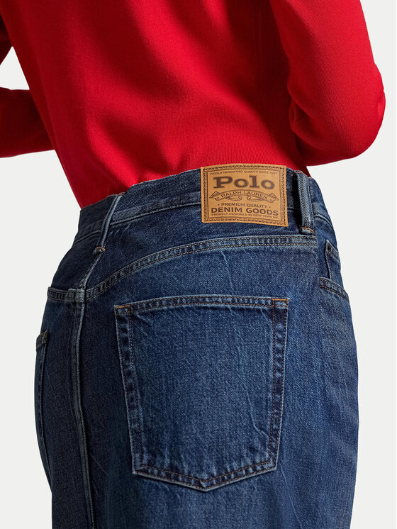 Polo Ralph Lauren Polo Ralph Lauren Džínsová sukňa 211A95501001 Tmavomodrá Regular Fit