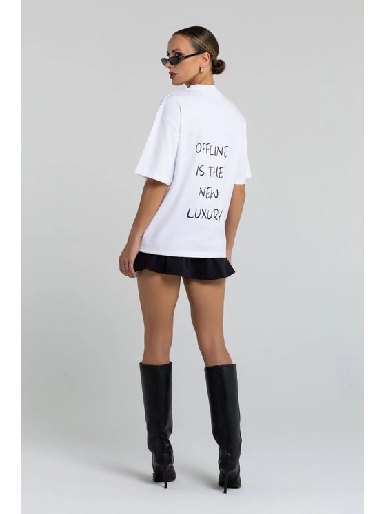 Chiara Wear Chiara Wear T-Shirt T-shirt bawełniany oversize OFFLINE Biały Oversize