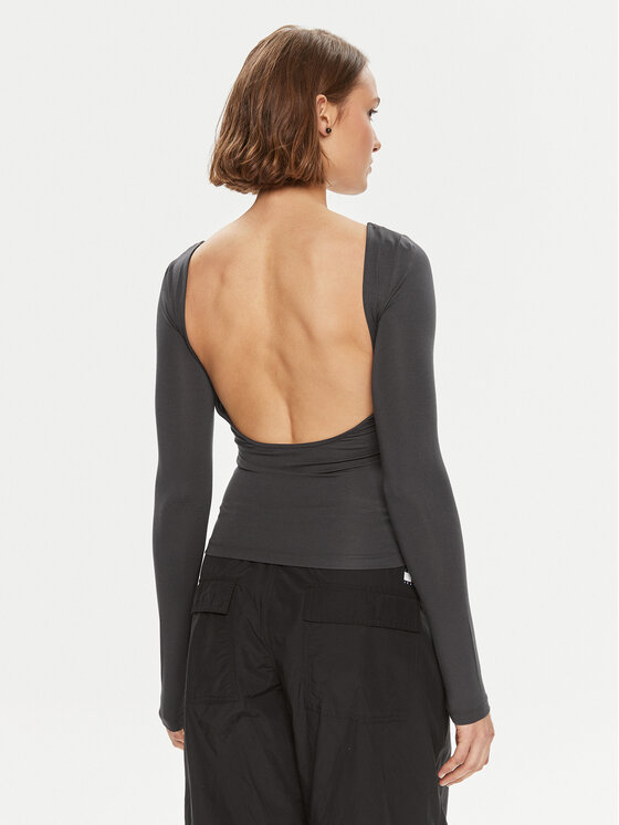 Gina Tricot Gina Tricot Блузка 21146 Сірий Slim Fit