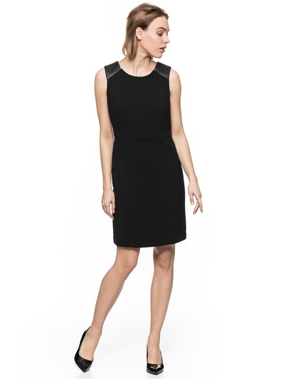Tom Tailor Tom Tailor Vestito da giorno TOM TAILOR ETUI DRESS Nero Slim Fit