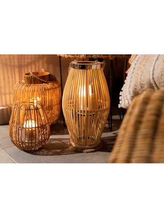 MIAhome MIAhome Lampion rattanowy ROSTEMMA Brązowy