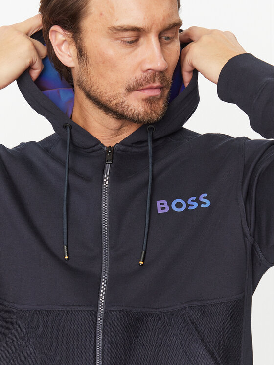 BOSS Boss Majica dugih rukava Zedoublehood 50501974 Tamnoplava Regular Fit