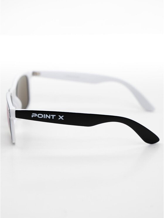 Point X Point X Okulary przeciwsłoneczne Okulary Przeciwsłoneczne Wayfarer Czarne / Białe / Niebieskie Point X Name Contrast uni Czarny
