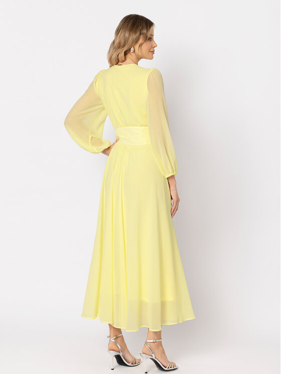 LIDIA KALITA LIDIA KALITA Sukienka wieczorowa Sydney Żółty Long Fit