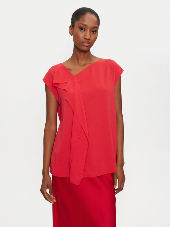 HUGO Hugo Bluse Cilane-1 50430654 Rot Relaxed Fit