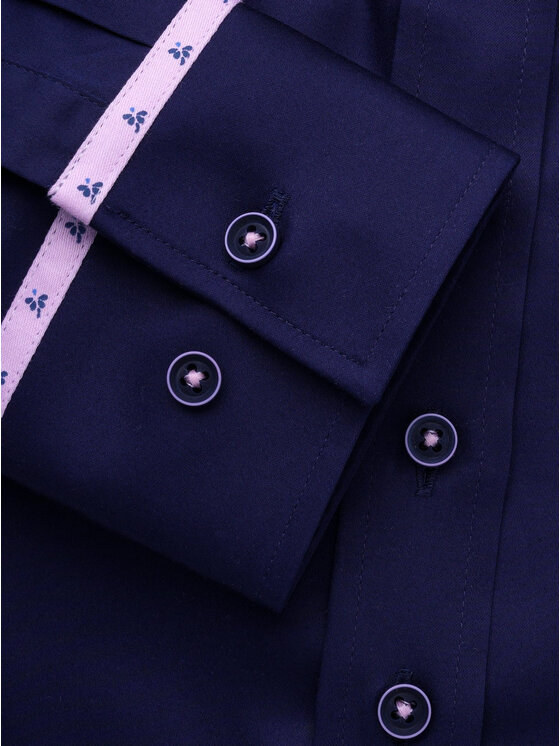 Willsoor Willsoor Koszula 61354 Granatowy Regular Fit