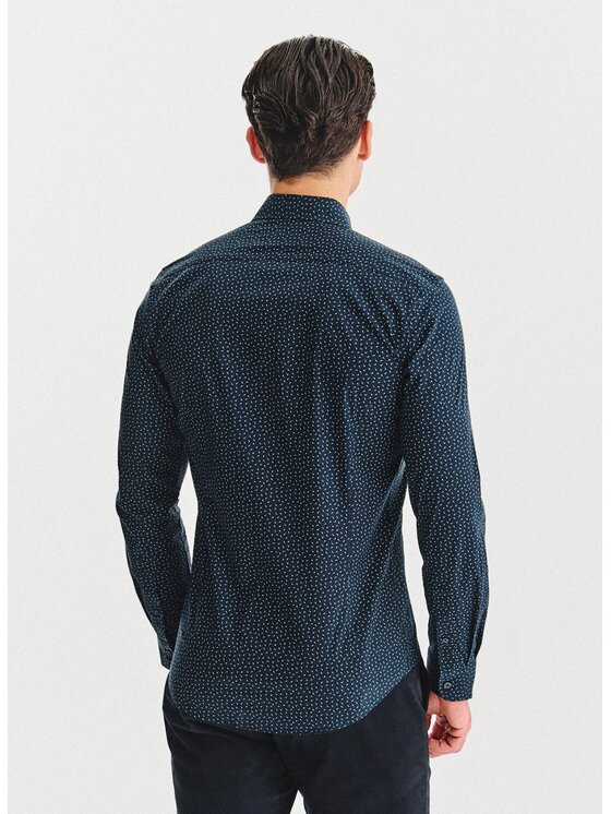Pako Lorente Pako Lorente Koszula P25WF-1X-038 Granatowy Slim Fit