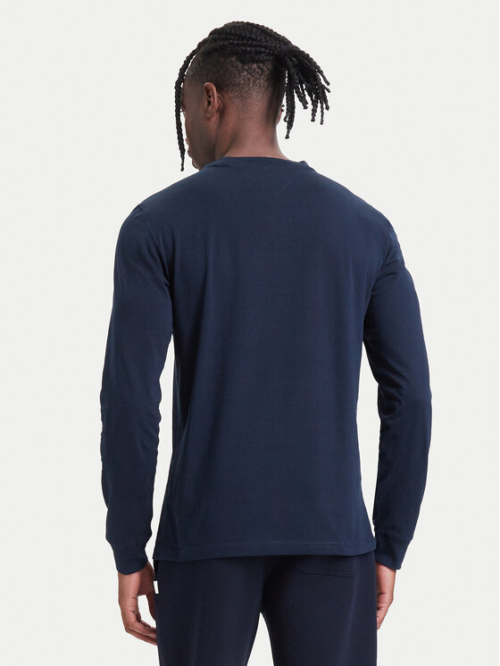 Tommy Jeans Tommy Jeans Тениска с дълъг ръкав DM0DM23546 Тъмносин Slim Fit